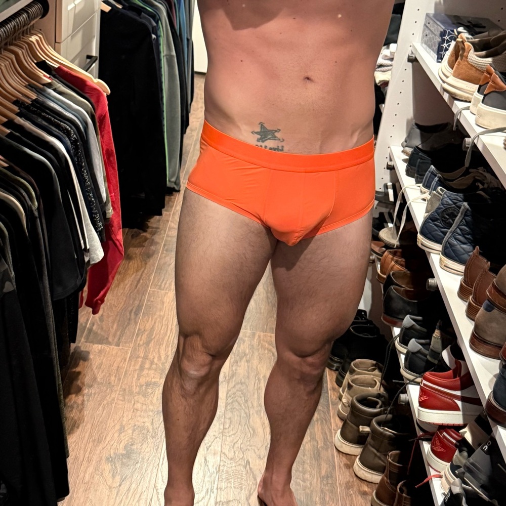 Vibrant Orange Men's Briefs
